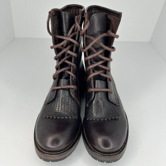Wolverine Womens W40078 Rosie Kiltie Brown LaceUp Leather Size 5.5 Western Boots - Picture 3 of 9